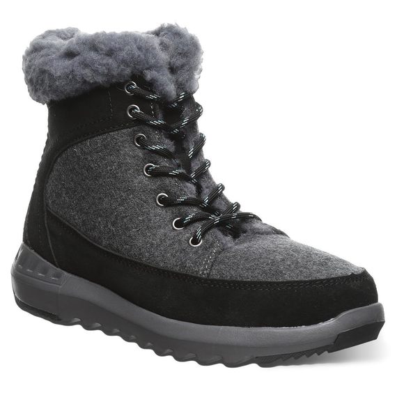 BEARPAW Women's Cheryl Suede Winter Boots Black Gray Size 10 - Picture 1 of 1